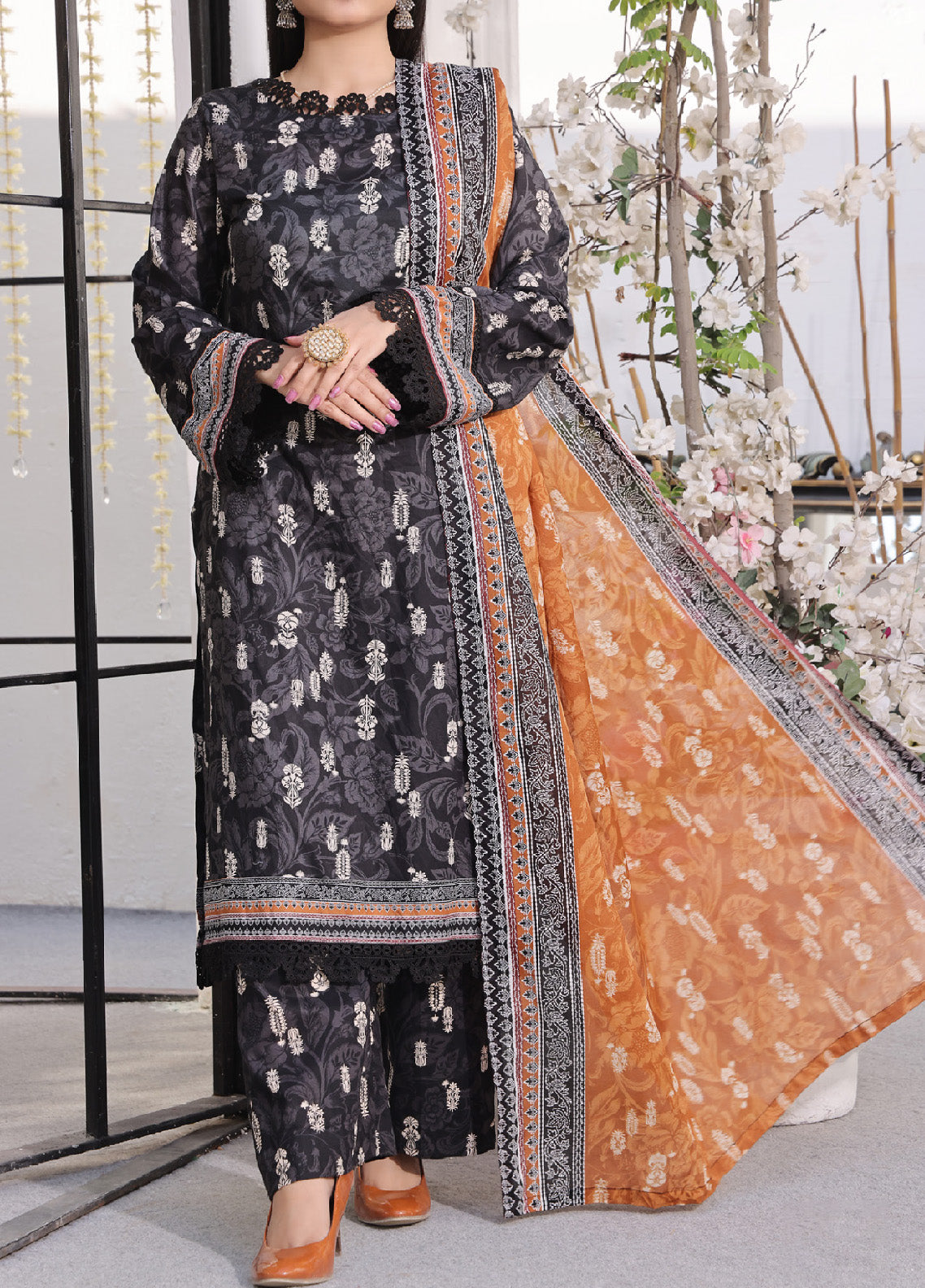 Signature By VS Textile Printed Lawn 3 Piece Unstitched Suit VST24PL-341