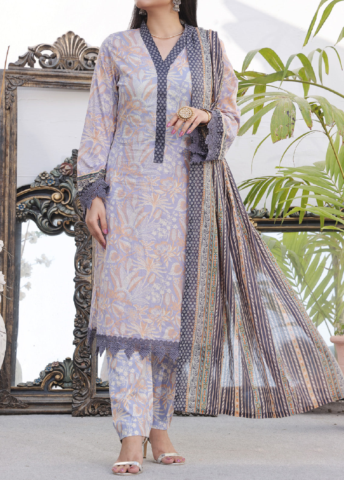 Signature By VS Textile Printed Lawn 3 Piece Unstitched Suit VST24PL-348