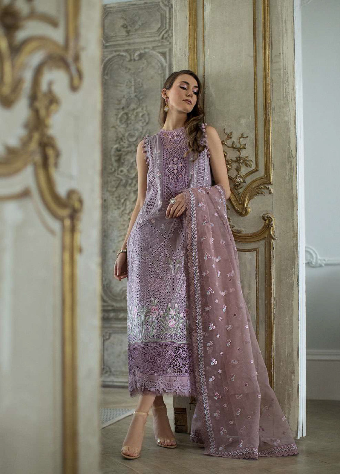 Sobia Nazir Embroidered Luxury Lawn 3 Piece Unstitched Suit SN24LL 9A