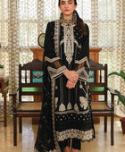 D#12 Qalamkar Qline Emb Linen Winter Collection 922