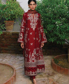 D#01 Qalamkar Qline Emb Linen Winter Collection 922
